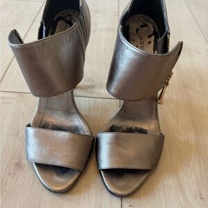 Women's Gucci Metallic Open-Toe Sandals